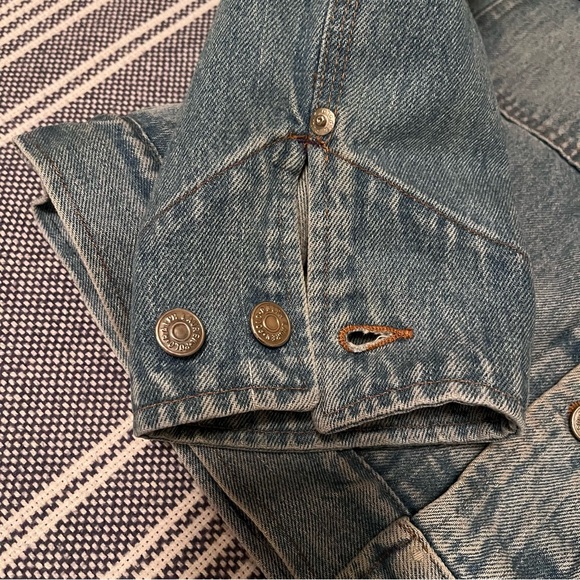 ‼️SOLD‼️ PRL Vintage Chief Indian Head Native American Jean Jacket Large - Picture 8 of 10